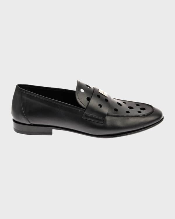 Jo Ghost Men's Double Monk Strap Leather Loafers | Neiman Marcus