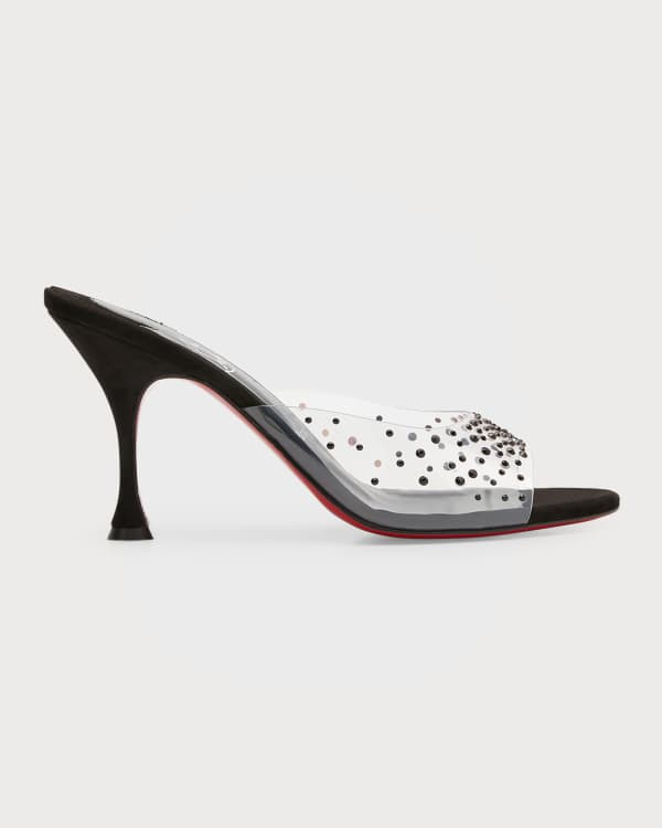 Christian Louboutin Just Nothing Illusion Red Sole Sandals Black