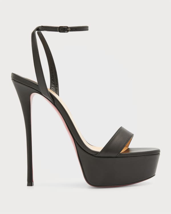 Christian Louboutin Daisy Spike Ankle-Cuff Red Sole Sandals