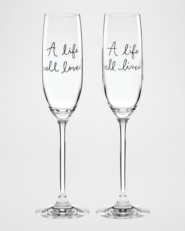Kate spade mr and mrs wine glasses store