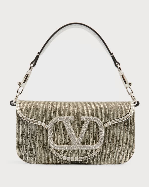 Valentino Embroidered V Logo Tote Purse