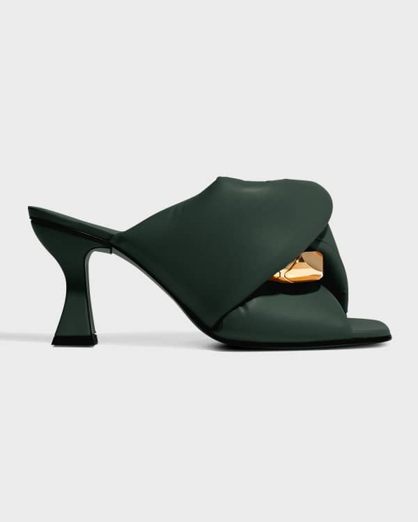 Louis Vuitton Teal/Turquoise High Heels Shoes Leopard Tassel Open Toe Sz 40