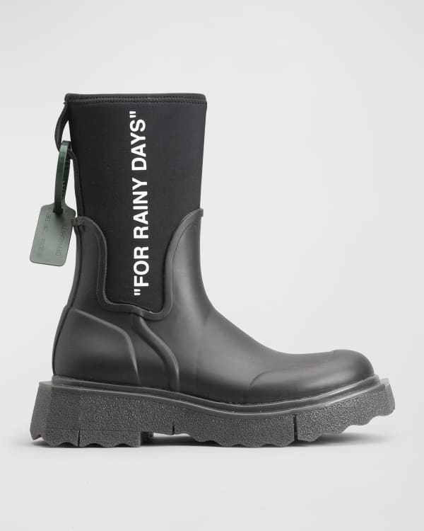 Moncler Loftgrip Rubber Zip Rain Boots | Neiman Marcus