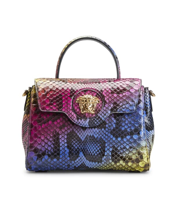 Versace La Medusa Alligator Top-Handle Bag | Neiman Marcus