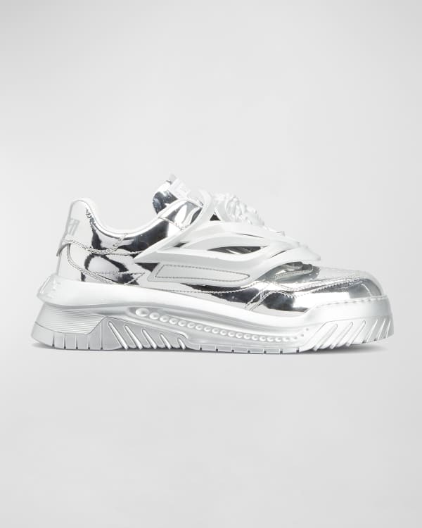 Versace Men s Chain Reaction Caged Sneakers Neiman Marcus