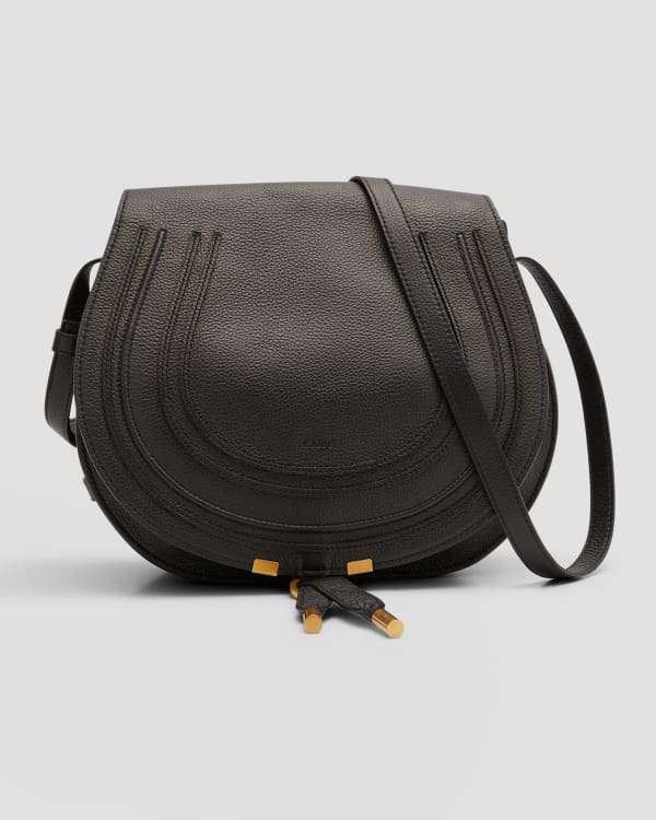 Chloe Marcie Small Whipstitch Saddle Crossbody Bag | Neiman Marcus