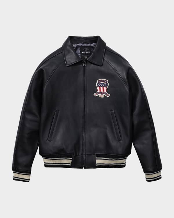 AVIREX Men's Icon Leather Bomber Jacket | Neiman Marcus