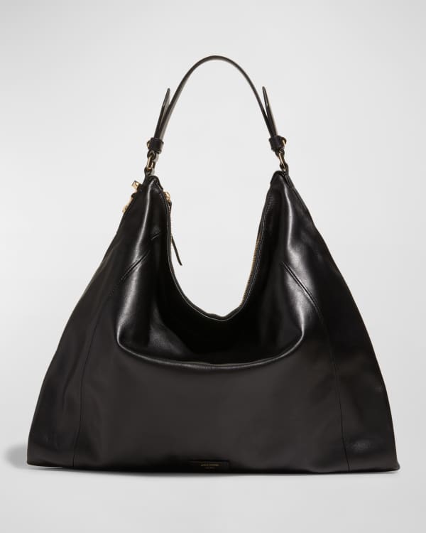 Jimmy Choo Ana Zip Leather Hobo Bag Neiman Marcus