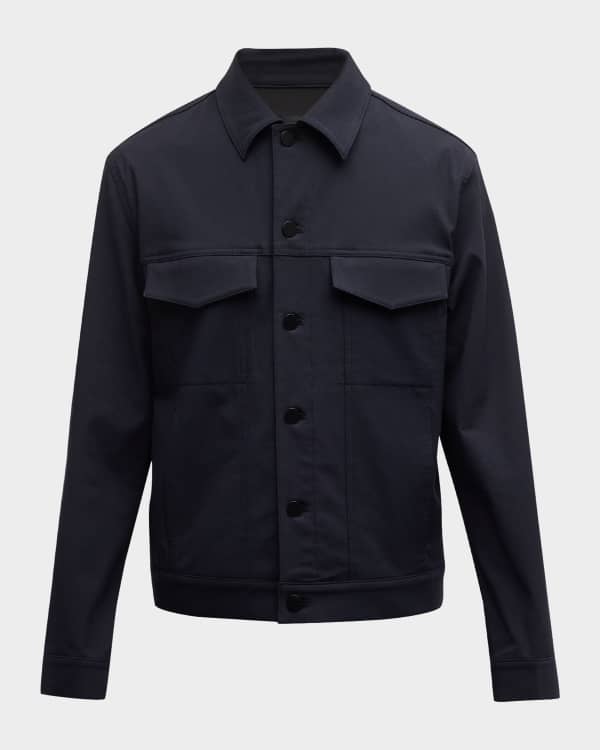 Theory Men's Recycled Nylon Bomber Jacket | Neiman Marcus