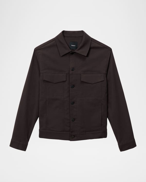 トップス Theory Bond Wool Twill Selk PA A Theory Men's Selk Wool Twill Jacket | Neiman Marcus