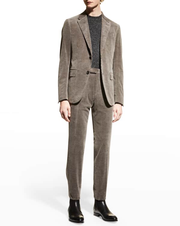 Zegna Men's Wool Trousers Brown