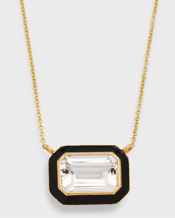 Givenchy 4G Golden Pendant Necklace with Crystals Neiman Marcus