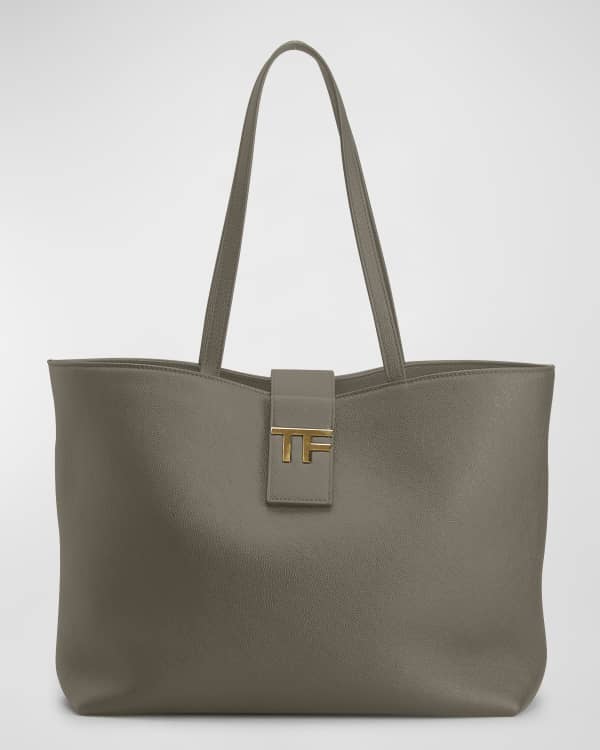 Tom Ford Saffiano Leather Large T Tote Bag
