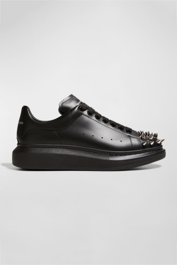 Alexander McQueen Men's Oversized Larry Patent Leather Low-Top Sneakers ...