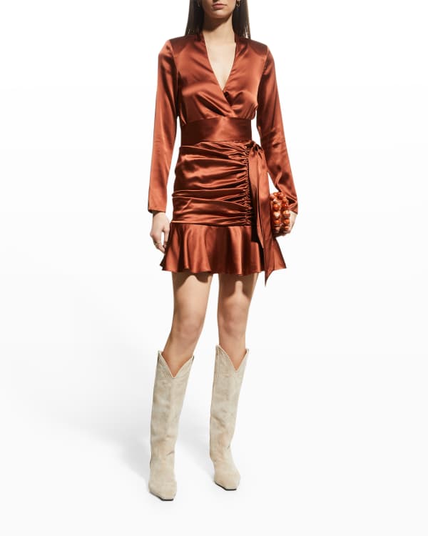 Veronica Beard Beau Belted Linen Mini Dress | Neiman Marcus