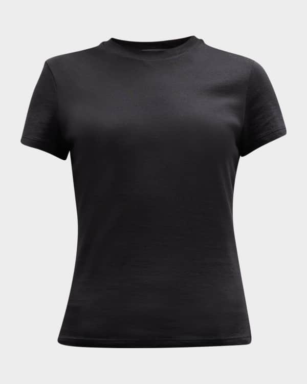 最新のデザイン Theory Neiman | Tee Crewneck Boxy Short-Sleeve Knit Clinton カットソー(半袖+袖なし)
