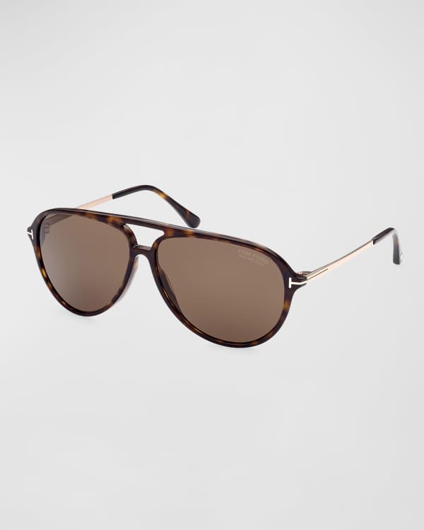 Tom Ford Charles Brow Bar Aviator Sunglasses, 60mm