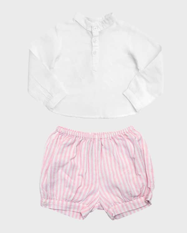 Ralph Lauren Childrenswear Girl s Eyelet Embroidered Set Size 3M 24M Neiman Marcus