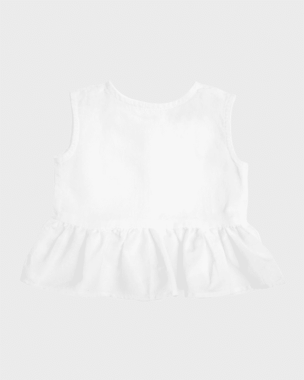 2 Piece Girls Dog & Flower Top & Bloomers