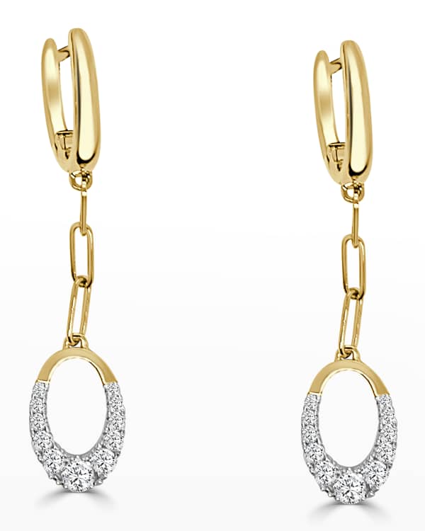 Saint Laurent monogram-lettering earrings - Gold