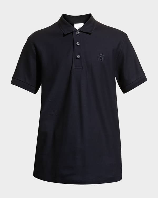 Burberry mens long sleeve polo shirt sales