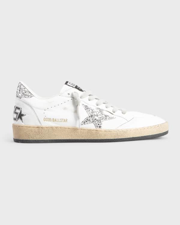 S❤︎ Golden Goose Super-Star Leather Glitter Low-Top Sneakers