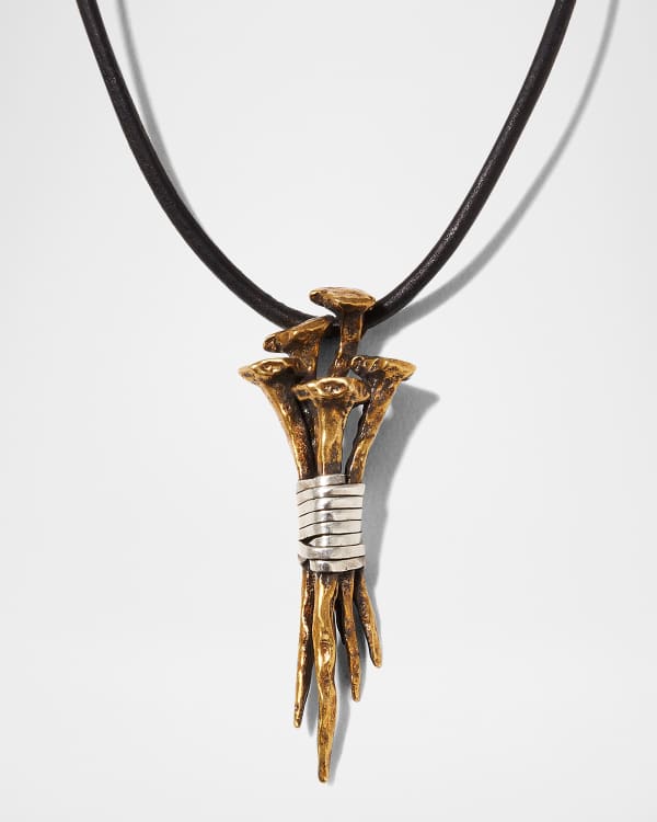 Konstantino Men's Two-Tone Black Onyx Cross Pendant | Neiman Marcus