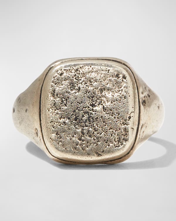 Hicks Signet Ring in Oxidized Sterling Silver