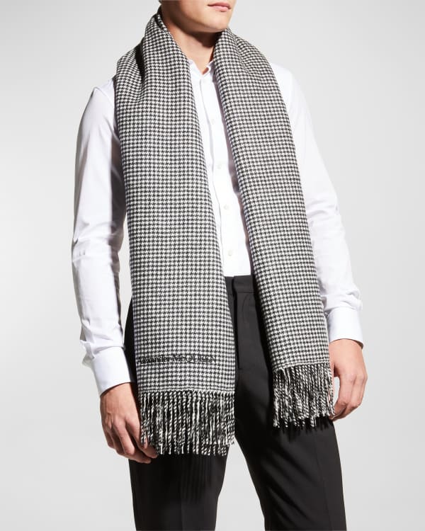 Burberry Prorsum Men s Half Mega Check Cashmere Scarf Camel