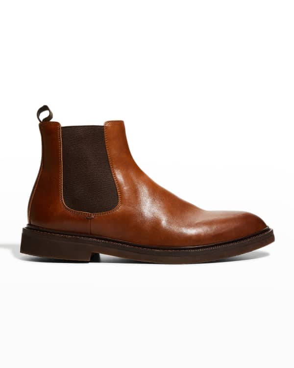 TOM FORD Gianni Leather Chelsea Boot, Black | Neiman Marcus