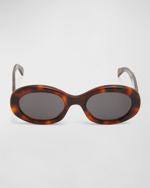 Celine Flattop Two-Tone Shield Adjusted-Fit Sunglasses  display picture 1