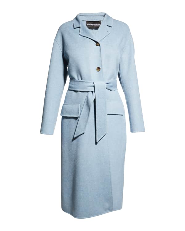 Vince reversible double face wool blend coat top