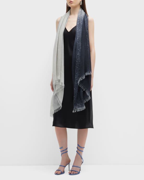 Faliero Sarti Palmira Palm Leaf Scarf | Neiman Marcus