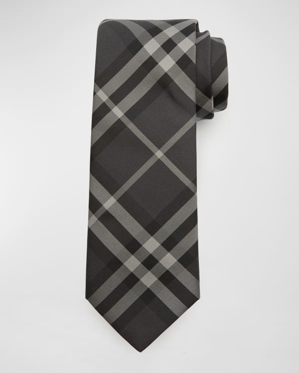 Manston check silk tie deals