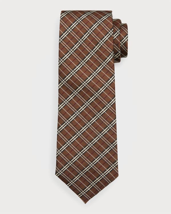 Burberry Forever Exploded-Check Silk Tie | Neiman Marcus