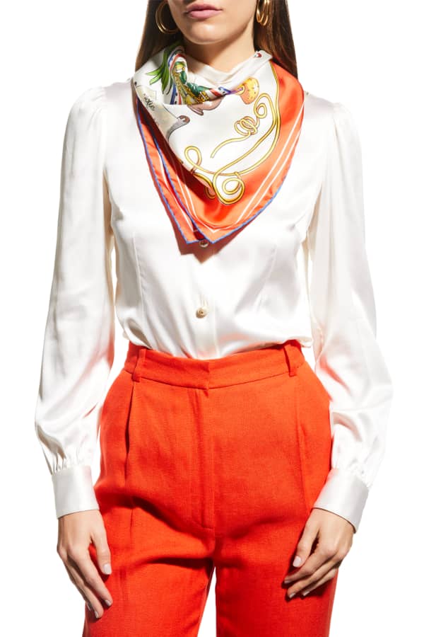 Dolce & Gabbana Orange Nylon Stretch Women Neck Warmer Scarf main image 1