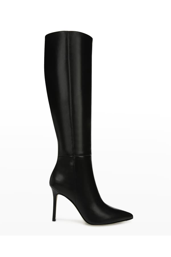 Alexandre Birman Porto Leather Stiletto Knee Boots | Neiman Marcus