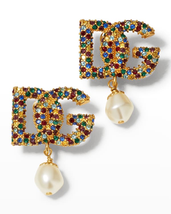 Dolce Gabbana DG Logo Clip On Earrings Neiman Marcus