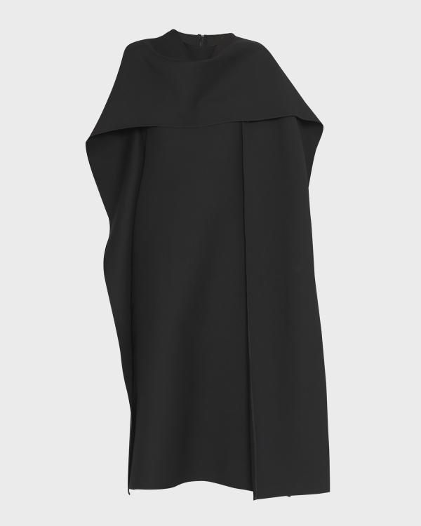 Elizabeth Mock Neck Flutter Sleeve Midi Dress, Stargaze - Anna Cate