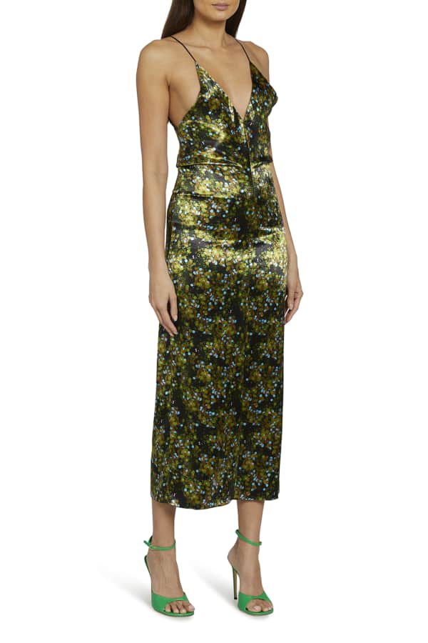 Dolce&Gabbana Leopard-Print Satin Slip Dress | Neiman Marcus