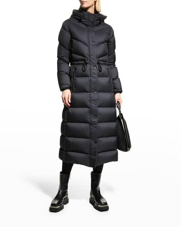 BLACK BY MOUSSY no collar long down coat | www.jarussi.com.br