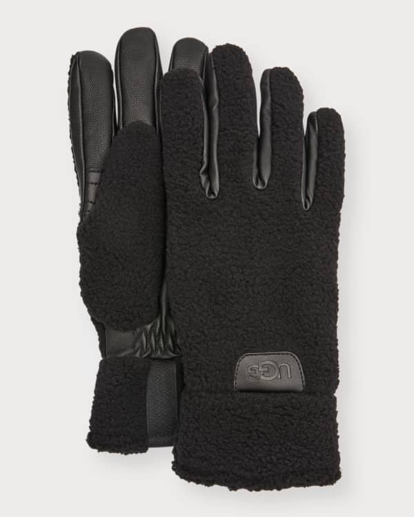 Portolano Men's Napa Leather Double-Stitch Gloves | Neiman Marcus
