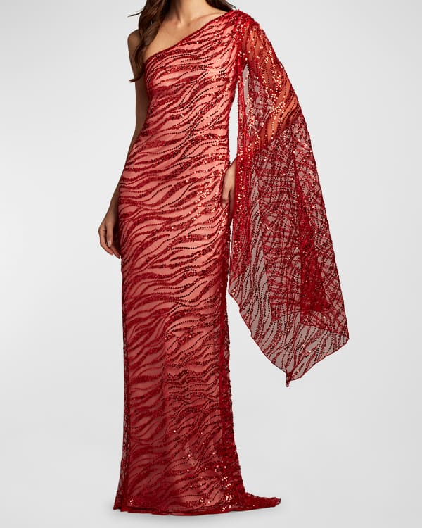 Noctura™ | Satin One-Shoulder Maxi Gown