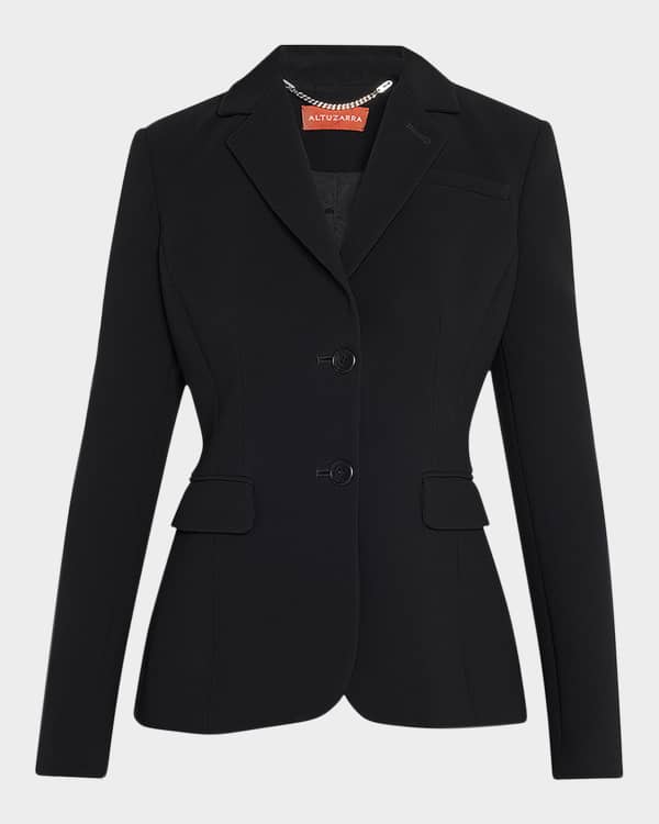 Max Mara Potente Double-Breasted Corduroy Wool Blazer