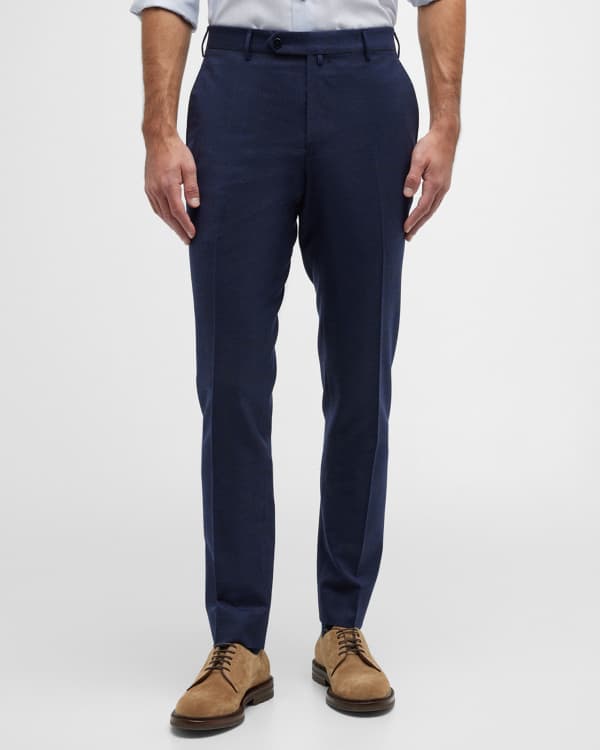 Zanella Men's Parker Wool-Blend Stretch Trousers | Neiman Marcus
