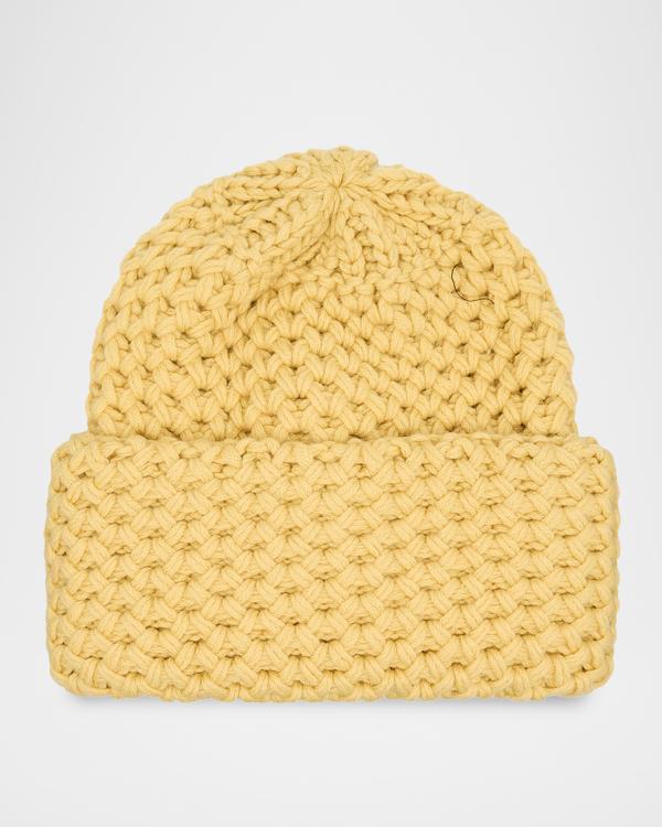 Neiman Marcus Renee\'s cable knit wool beanie/hat Eugenia Kim Roan Cable Knit Cashmere-Blend Beanie | Neiman  main image 4