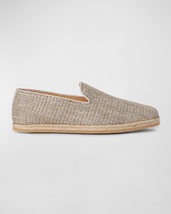 Paul Stuart Men's St. Croix Suede Loafer Espadrilles | Neiman Marcus