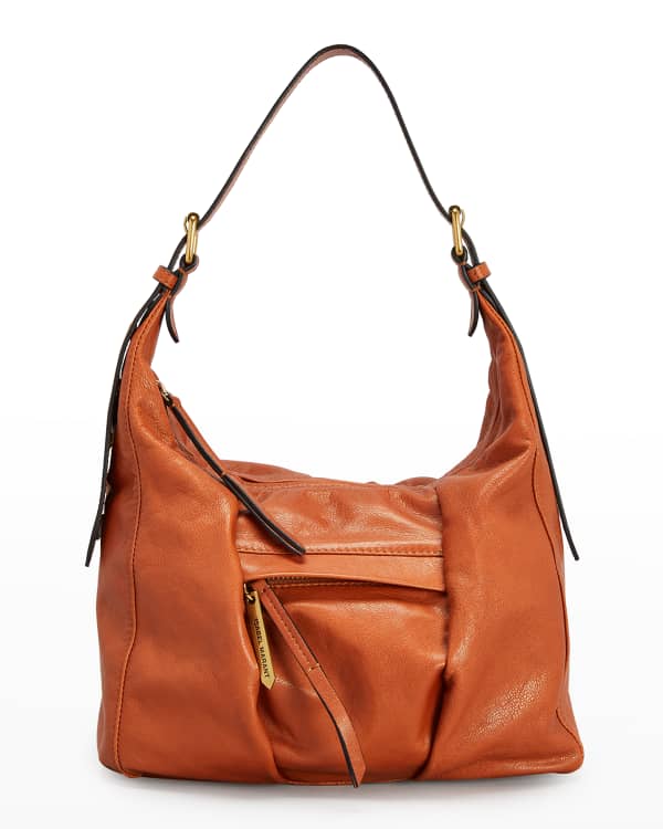 Saint Laurent Suzanne Beige Calfskin Leather Chain Hobo Bag 634804