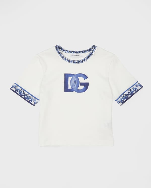 Versace Girl's Embellished Medusa Logo T-Shirt, Size 4-6 | Neiman Marcus