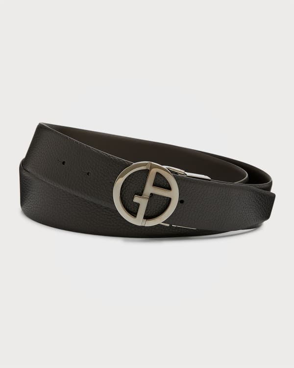 TOM FORD Men's Signature T Reversible Leather Belt | Neiman Marcus